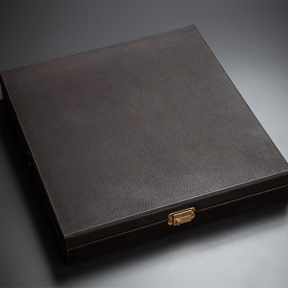 本格牛革将棋セット(彫り師 暁)