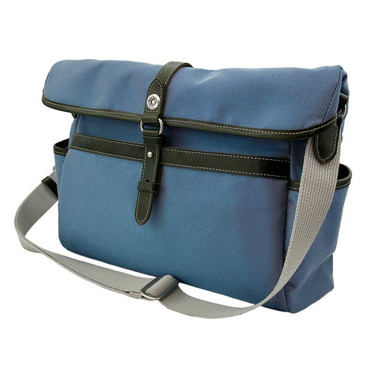 【KANEDAITO】豊岡鞄® 廃漁網 リサイクル 口折れ ショルダーバッグ Lサイズ A4 14インチ 日本製 56-1010