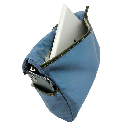 【KANEDAITO】豊岡鞄® 廃漁網 リサイクル 口折れ ショルダーバッグ Lサイズ A4 14インチ 日本製 56-1010