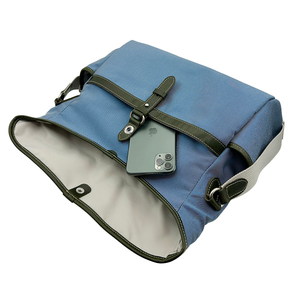 【KANEDAITO】豊岡鞄® 廃漁網 リサイクル 口折れ ショルダーバッグ Lサイズ A4 14インチ 日本製 56-1010