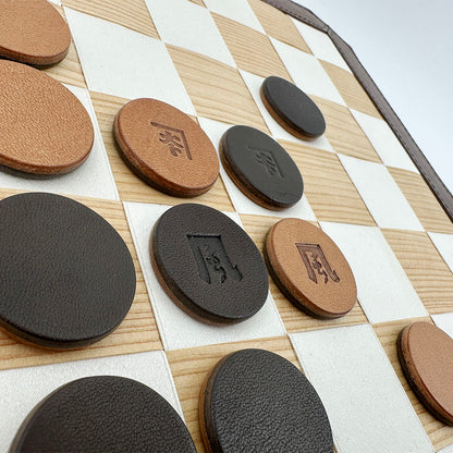 【電話注文受付中】「京都 Design House KAZE」×「豊岡 服部」 杉と革が織りなすリバーシ