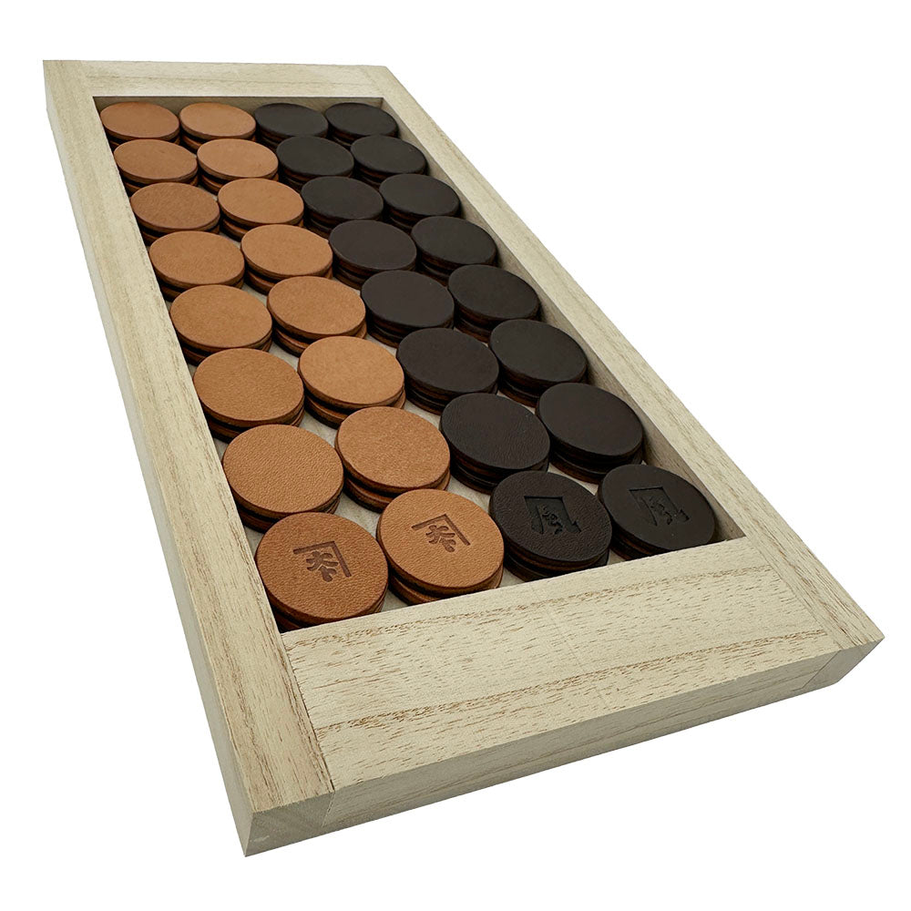 【電話注文受付中】「京都 Design House KAZE」×「豊岡 服部」 杉と革が織りなすリバーシ