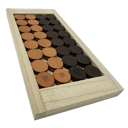 【電話注文受付中】「京都 Design House KAZE」×「豊岡 服部」 杉と革が織りなすリバーシ