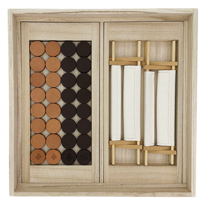 【電話注文受付中】「京都 Design House KAZE」×「豊岡 服部」 杉と革が織りなすリバーシ