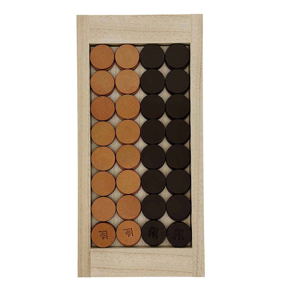 【電話注文受付中】「京都 Design House KAZE」×「豊岡 服部」 杉と革が織りなすリバーシ