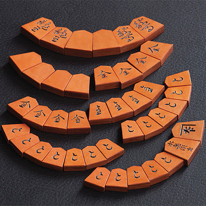 本格牛革将棋セット（彫り師 暁）