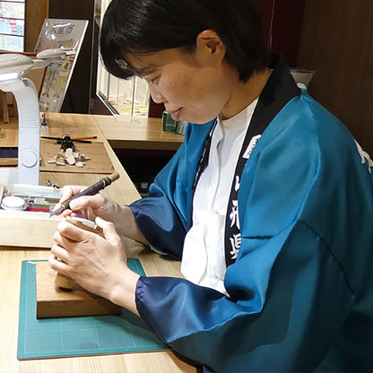 本格牛革将棋セット（彫り師 暁）