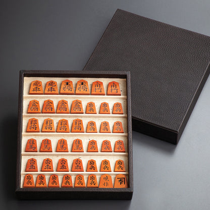 本格牛革将棋駒（彫り師 暁）