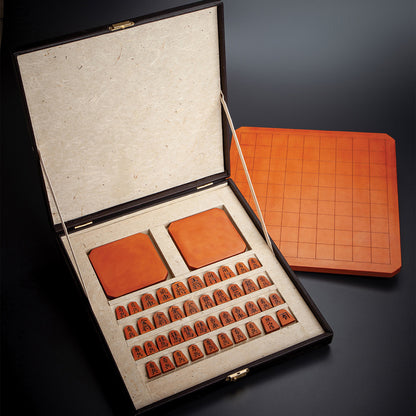 本格牛革将棋セット（彫り師 亘山）