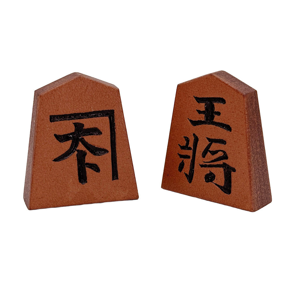 【受注生産受付中】オールレザー「本格牛革将棋駒」セット（彫り師 亘山）