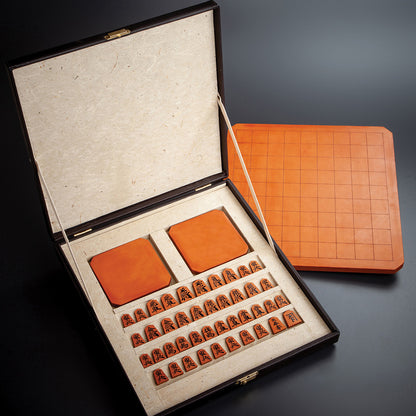 本格牛革将棋セット（書き師 天麻）