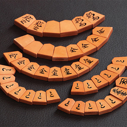 本格牛革将棋セット（書き師 天麻）